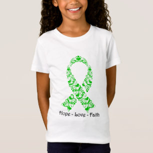Grönt medvetenhetband för hopp t shirt