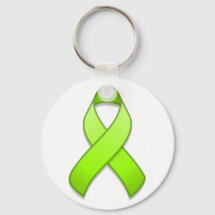 Grönt medvetenhetband Keychain för limefrukt Nyckelring