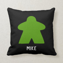 Grönt Meeple Pillow | ANPASSNINGSBAR | 1/Mönster