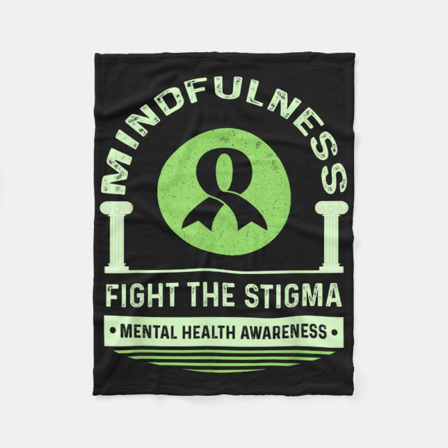 Grönt Mental Health Awareness Month - kamp mot psy Fleecefilt (Framsidan)