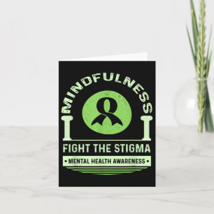 Grönt Mental Health Awareness Month - kamp mot psy Kort