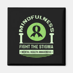 Grönt Mental Health Awareness Month - kamp mot psy Magnet