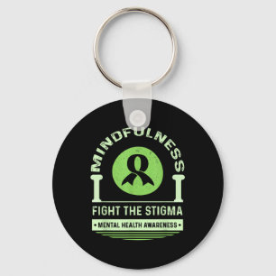 Grönt Mental Health Awareness Month - kamp mot psy Nyckelring