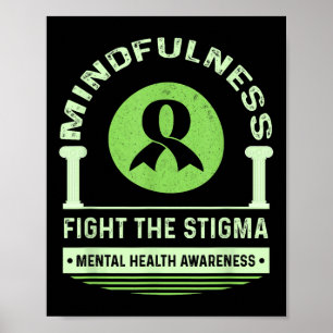 Grönt Mental Health Awareness Month - kamp mot psy Poster