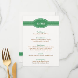 Grönt Menu Card, Caroline Bröllop-samling Meny