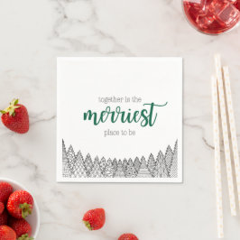 Grönt Merriest Ställe to be Napkins Pappersservett