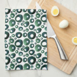 Grönt Mid Century Atomic Mönster Kitchen Kökshandduk<br><div class="desc">Den moderna och nukleära tidsåldern i mitten av århundradet inspirerade till designade handdukar liknande 1950-talet. Många människor äger halvsekelhem och kommer att köpa produkter som representerar tidsperioden. Det är perfekten som avslutar beröring för ditt hem för Mid Century. Gör tvättande diskar helt självklara. Lägg till anpassningsbarnas ordalydelse i den här...</div>