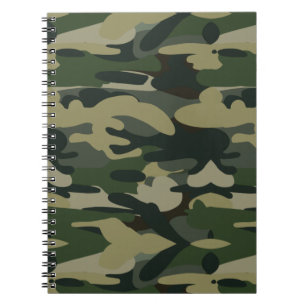 Grönt militärkamouflage Mönster Anteckningsbok