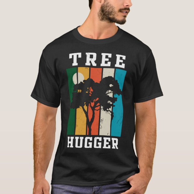 Grönt Miljöanpassad design - Tree hugger grafi T Shirt (Framsida)