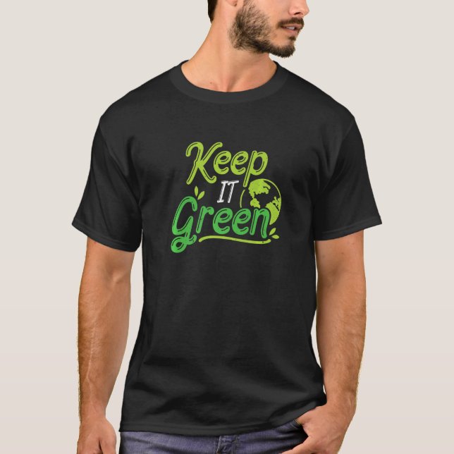 Grönt   Milmentali Environmental Scientists Behåll T Shirt (Framsida)