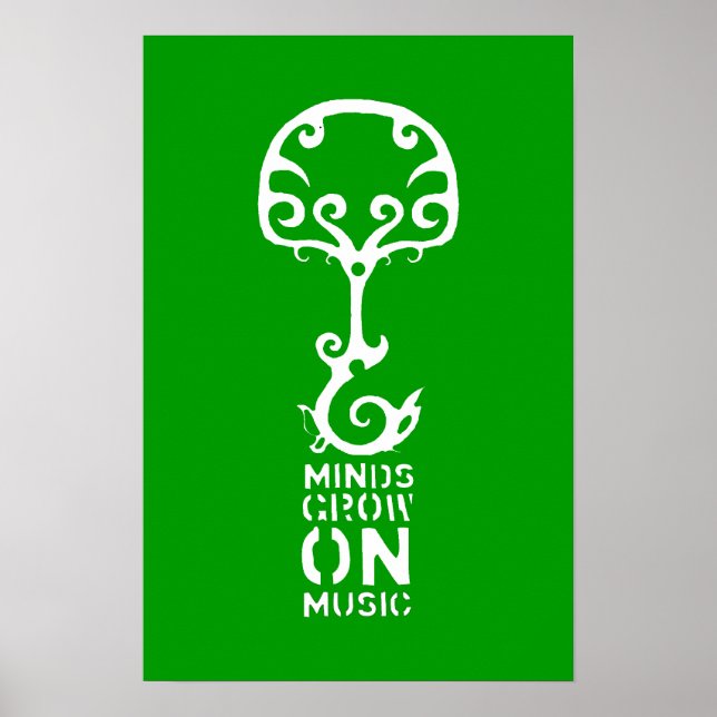 Grönt Minds Grow på Music Poster (Framsidan)
