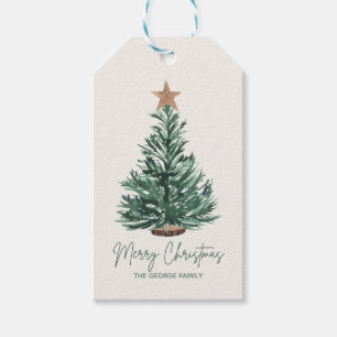 Grönt Minimalistisk helg jul Träd Helgdag Presentetikett