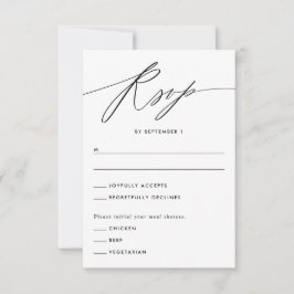Grönt minimalistiskt skript svarskort OSA kort
