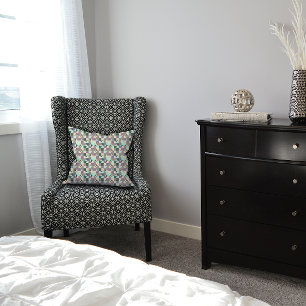 Grönt mint beige abstrakt geometrisk mönster kudde