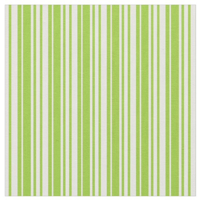 Grönt & Mint Cream Färgad Linjer Tyg (Närbild)