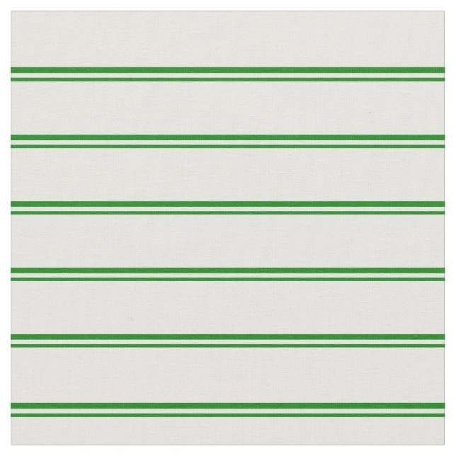 Grönt & Mint Cream Färgad Linjer Tyg (Närbild)