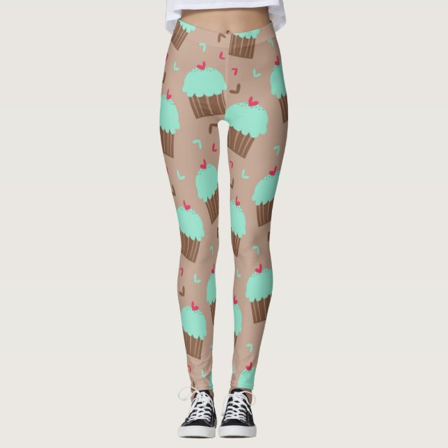Grönt Mint Cupaka Leggings (Framsida)