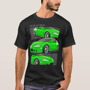 Grönt Mitsubishi Eclipse 2g T Shirt