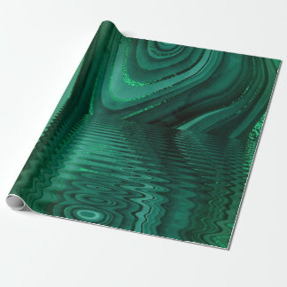 Grönt Mlachite Stone-Abstrakten Liggande Malachite Presentpapper