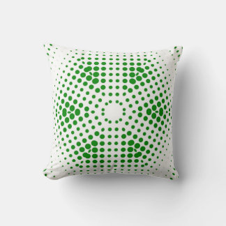Grönt Mode Retro Mönster Art Design i Polka dots Kudde