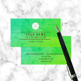 Grönt Modern Abstrakt Logotyp Professional Busines