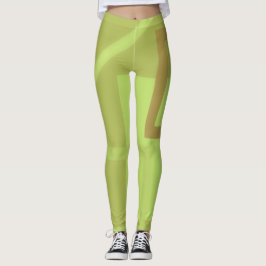 Grönt Modern Art Leggings