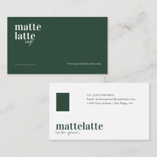 Grönt Modern Elegant - minimalistisk Professione Visitkort