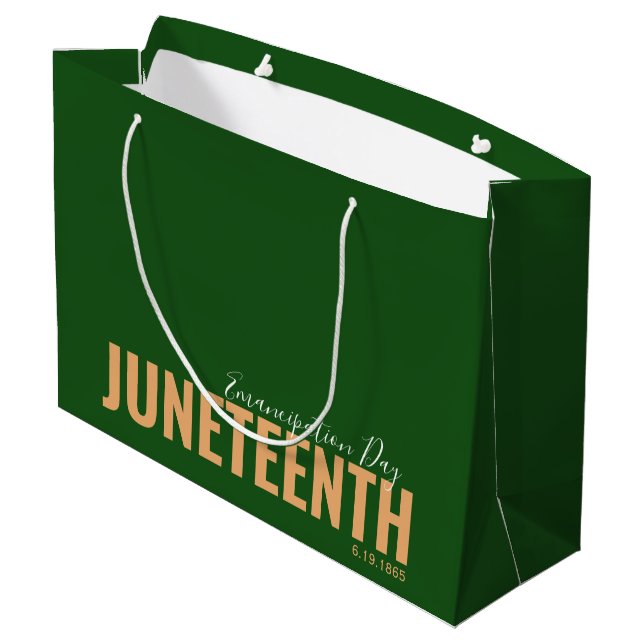 Grönt Modern emecipationsdag juni 19 JUNETEENTH (Baksidan Vinklad)