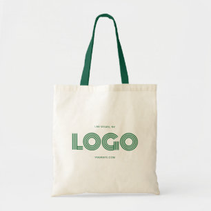 Grönt Modern Rektangulär Logotyp Promo Tygkasse