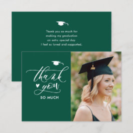 Grönt Modern skribentfotominimalistisk Studenten Tack Kort