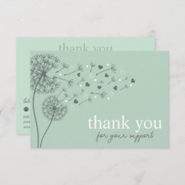 Grönt Modern skript QR-kod, Tack Business Tilläggskort