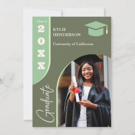 Grönt Modern Studenten Photo Meddelande