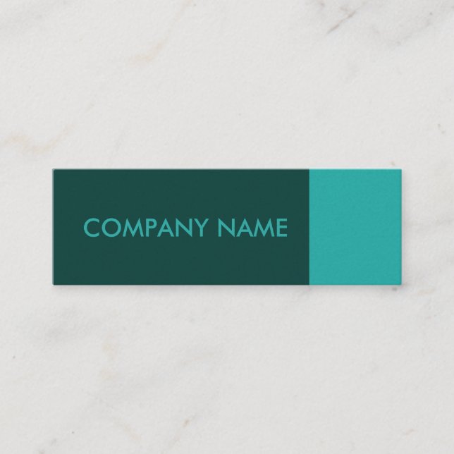 Grönt modernt för kricka mini visitkort (Framsida)