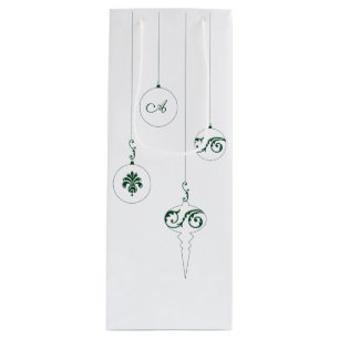 Grönt Monogram Bauble jul Ornaments