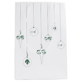 Grönt Monogram Bauble jul Ornaments Gift Bag