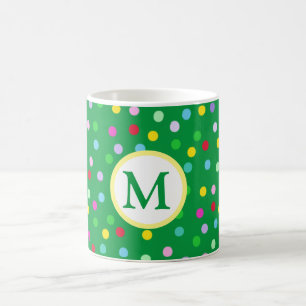 Grönt Monogram julkaffe Mugg