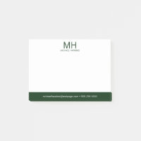 Grönt monogram mans