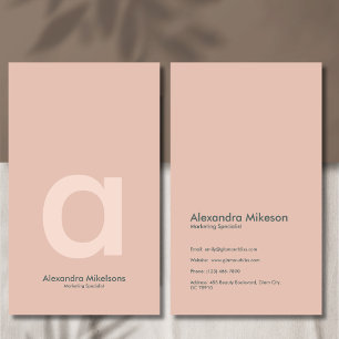 Grönt Monogram - minimalistisk modern Professionel Visitkort