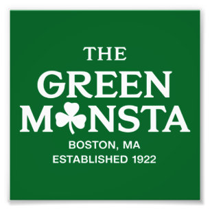 Grönt Monsta Boston Grönt Monstah Baseball Gift Fototryck