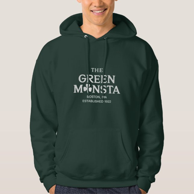 Grönt Monsta Boston Grönt Monstah Baseball Gift Hoodie (Framsida)