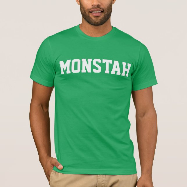 Grönt"Monstah" utslagsplats T-shirt (Framsida)
