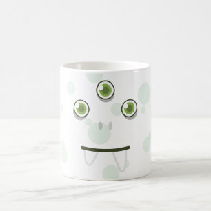 Grönt Monster Ansikte Mugg