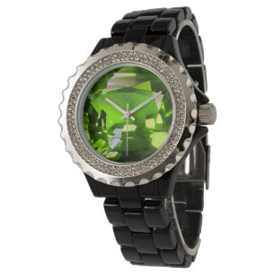 Grönt Mönster Armbandsur