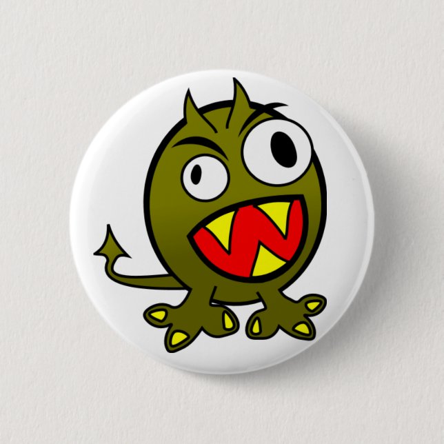 Grönt monster för arg knapp (Framsida)