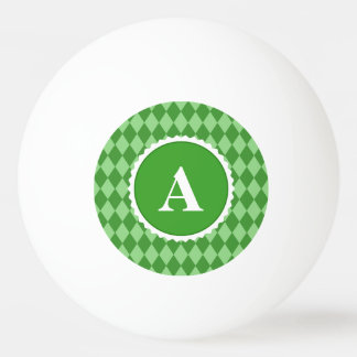 Grönt mönster för vitkontrollMonogram Pingisboll