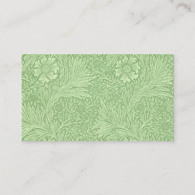 Grönt) mönster för William Morris ringblomma ( Visitkort (Framsida)