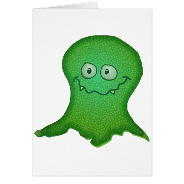 Grönt Monster Hälsningskort (Framsidan)
