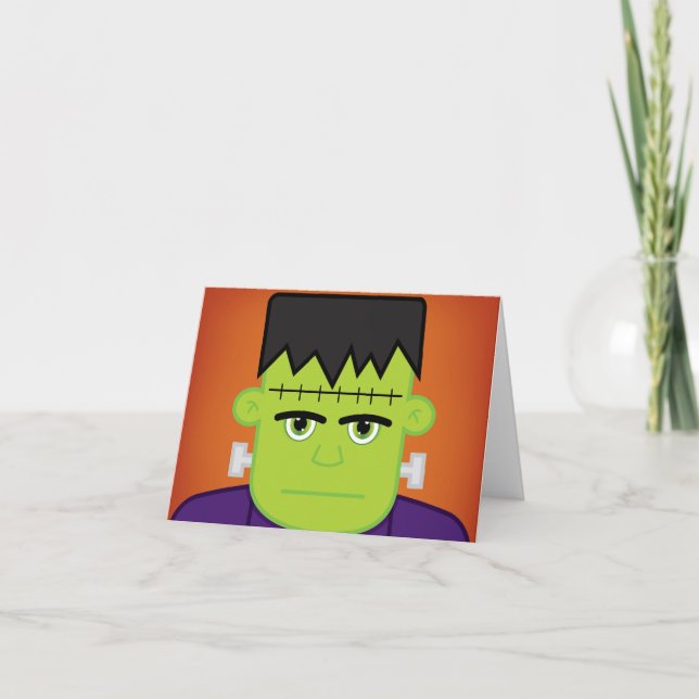 Grönt monster kort (Framsida)