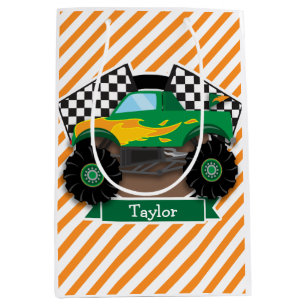 Grönt Monster Lastbil, Checkered Flagga; Orange Ra
