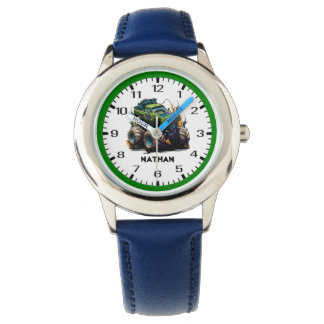 Grönt Monster Lastbil Kids Armbandsur